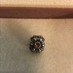 Pandora flower charm with birthstone
